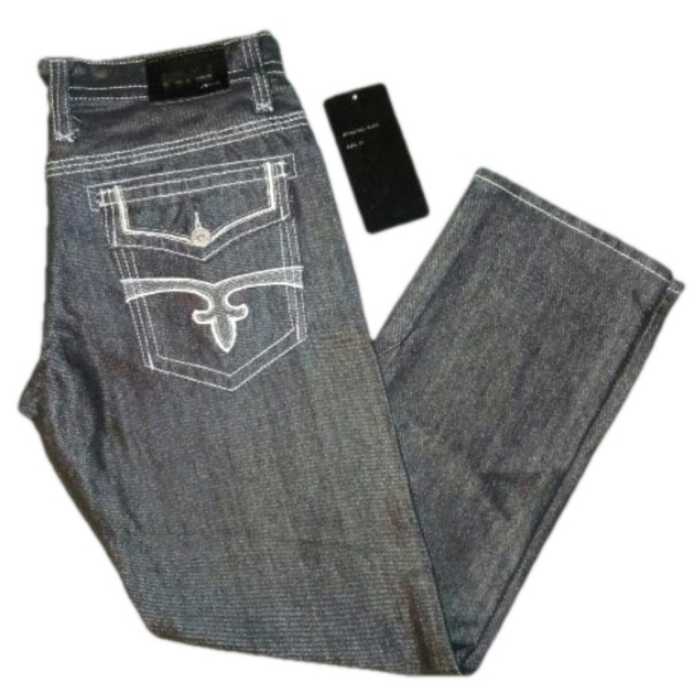 NWT Men's KMJ Jeans Size 36 Dark DENIM w/ pocket design